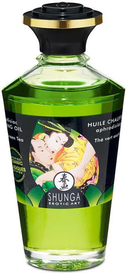 Shunga - Aphrodisiac Warming Oil Žalias Tea 100 ml