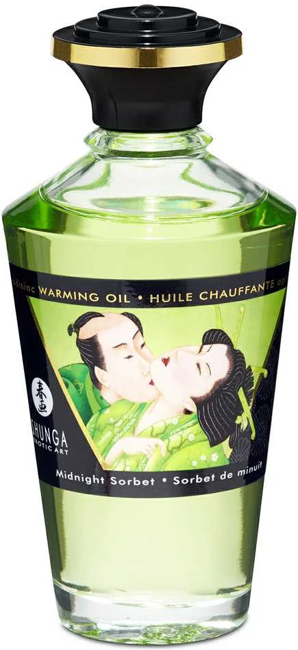 „Shunga“ – afrodiziako šildomasis aliejus vidurnakčio šerbetas 100 ml