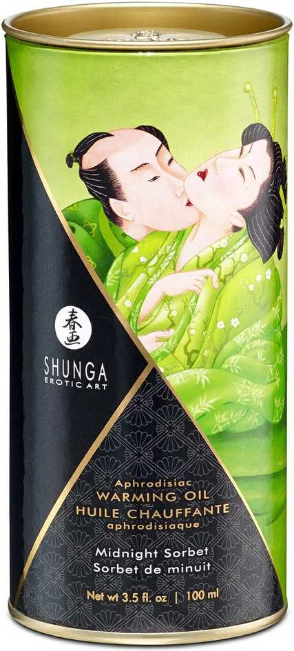 „Shunga“ – afrodiziako šildomasis aliejus vidurnakčio šerbetas 100 ml