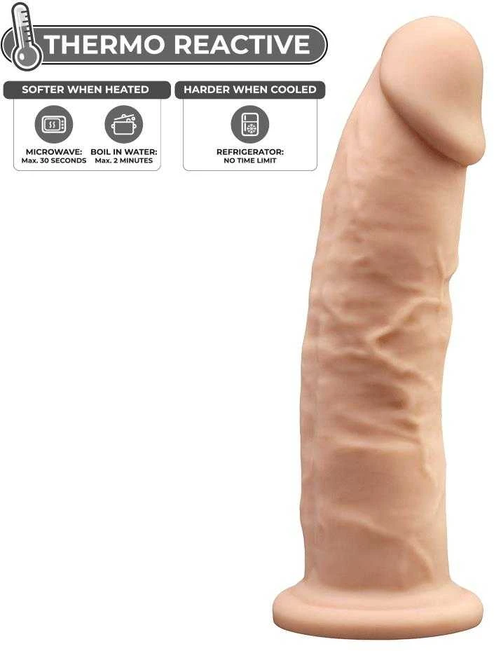 Silexd stiprus dildas su siurbtuku, tikroviškas penis, 23 cm