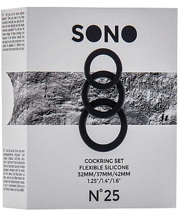 Sono By Shots No.25 - Cockring Set - Juodas