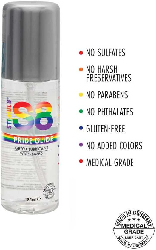 Stimul8 S8 S8 WB Pride Glide Lube 125ml Natural