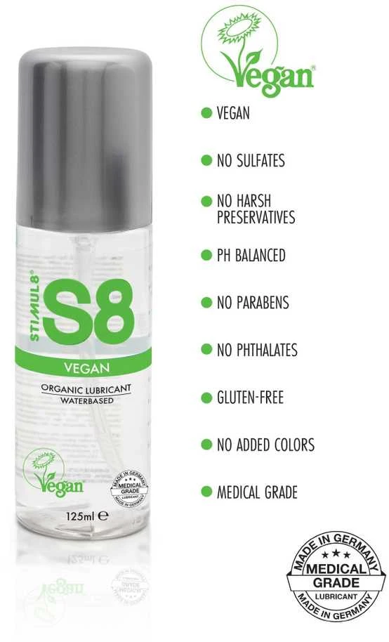 Stimul8 S8 S8 WB Vegan Lube 125ml Natural