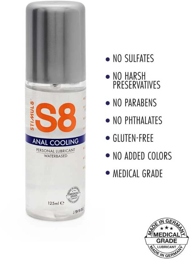 Stimul8 S8 Gel-S8 Cooling WB Anal Lube 125ml