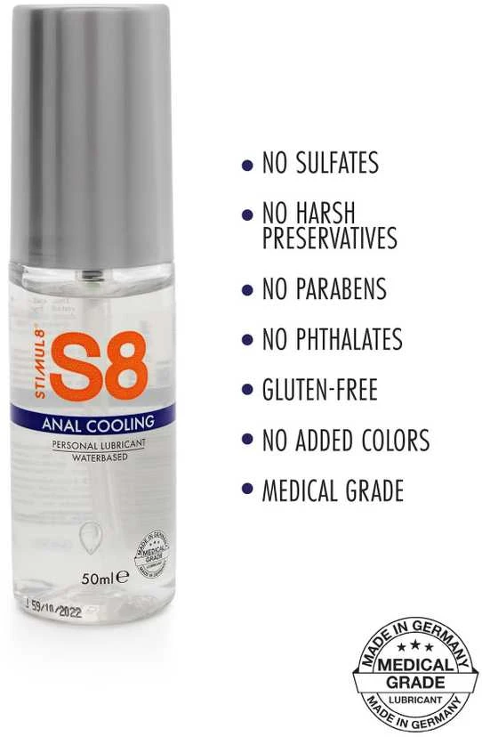 Stimul8 S8 Gel-S8 Cooling WB Anal Lube 50ml