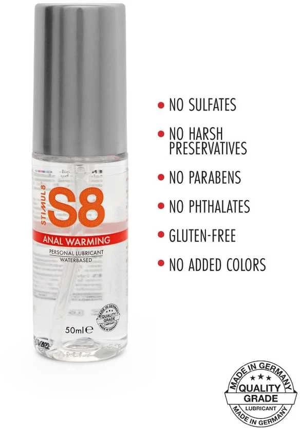 Stimul8 S8 Gel-S8 Warming WB Anal Lube 50ml