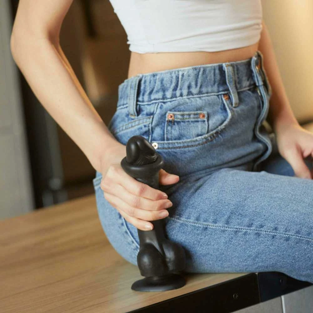 Strap On Me Dildo tikroviška slankiojanti oda juodas s
