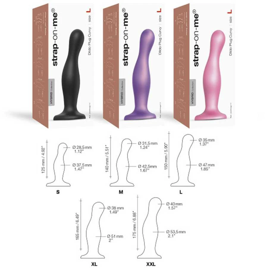 Strap On Me Fancy juoda supaprastintas makšties analinis dildo