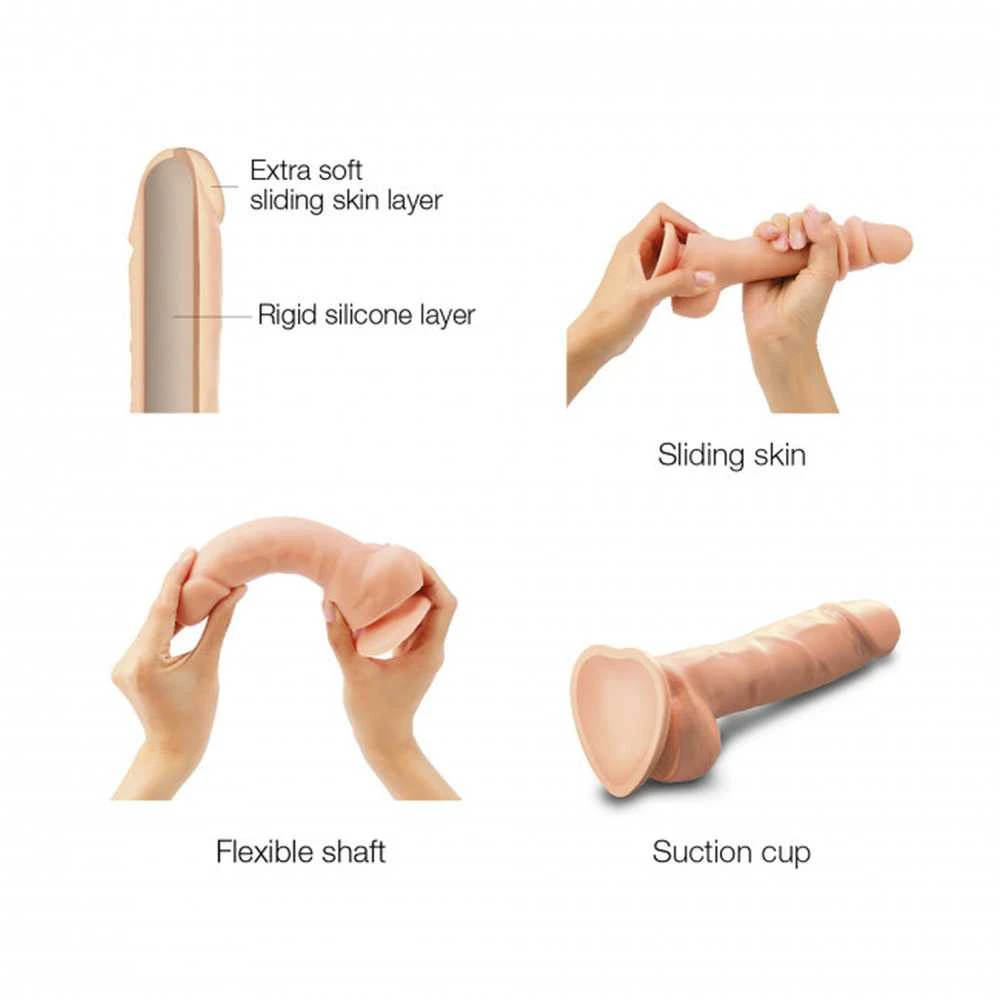 Strap On Me Realistyczne dildo sliding skin vanilla m