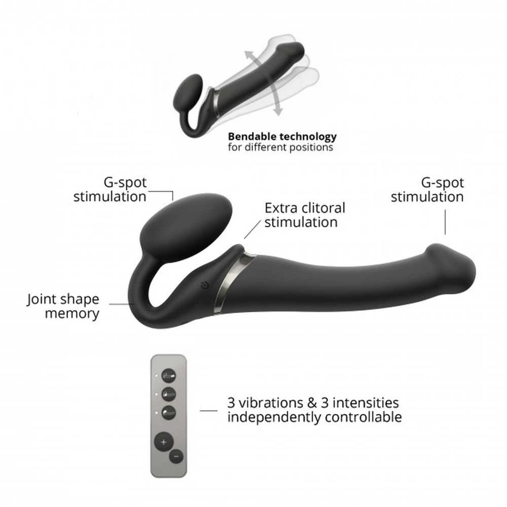 Strap On Me Vibrating Strap-On M Juodas