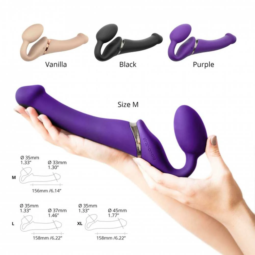 Strap On Me Vibrating Strap-On M Violetinė
