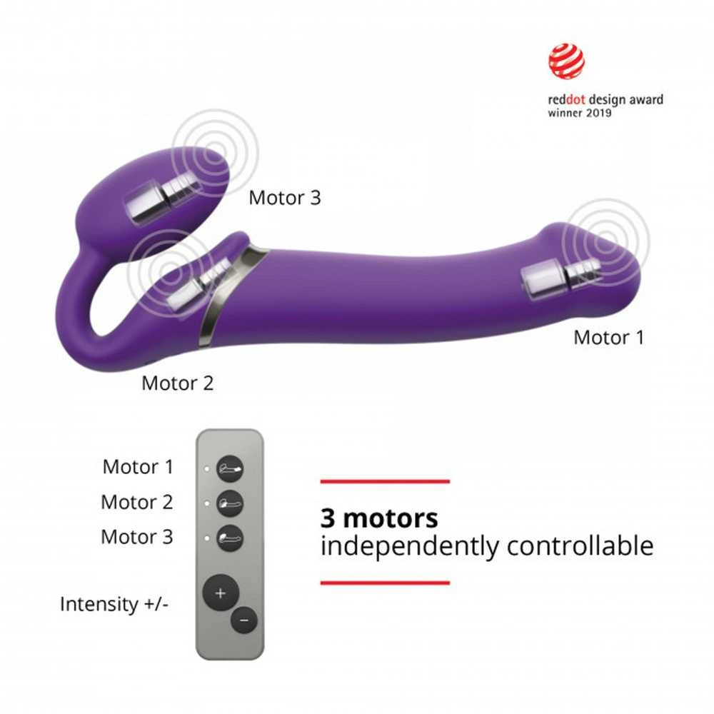 Strap On Me Vibrating Strap-On M Violetinė