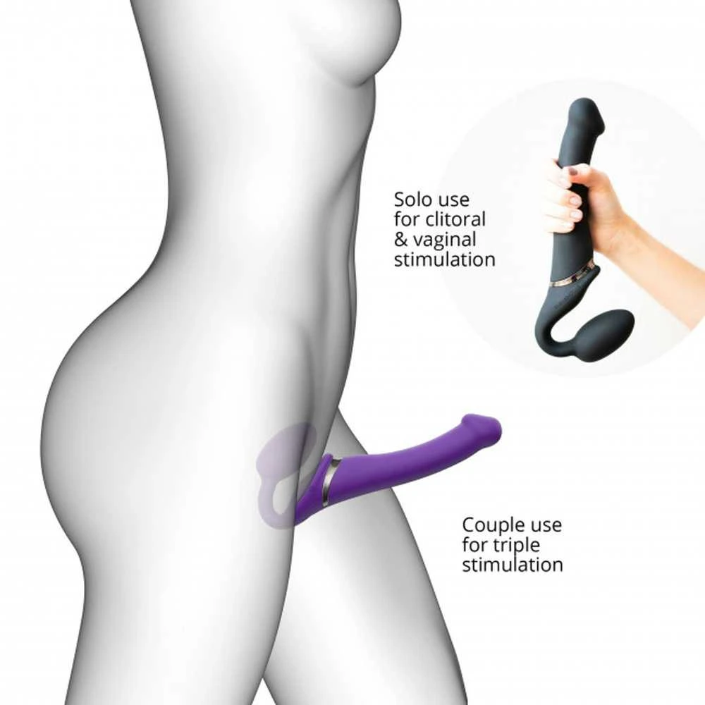 Strap On Me Vibrating Strap-On M Violetinė