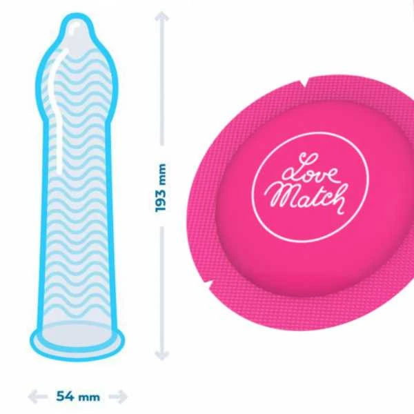 Love match prezervatyvai stimuliuojantys moterį, 6 vnt