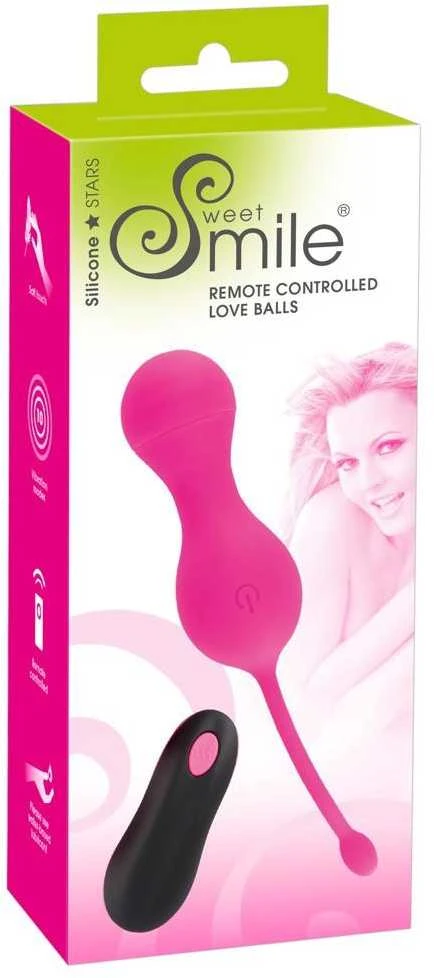 Sweet Smile Remote Controlled Love Balls Vibruojantys meilės kamuoliukai