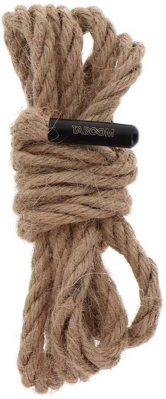 Taboom Shibari džiuto virvė su juodu antgaliu