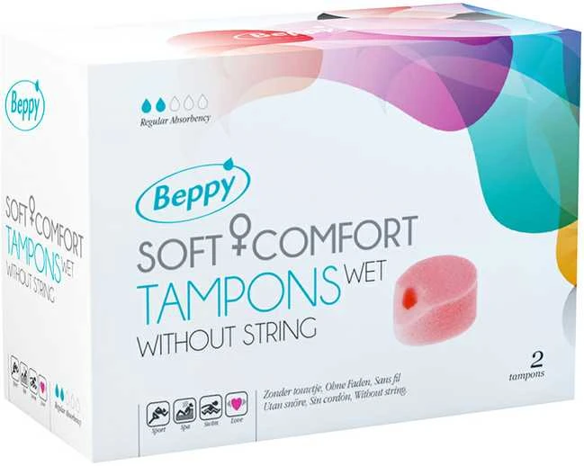 Tamponinis-BEPPY SOFT & COMFORT TAMPON WET 2Vnt