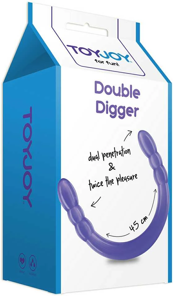 TOYJOY Dvigubas dildo 2 dalys, dvipusis, ilgis 45 cm