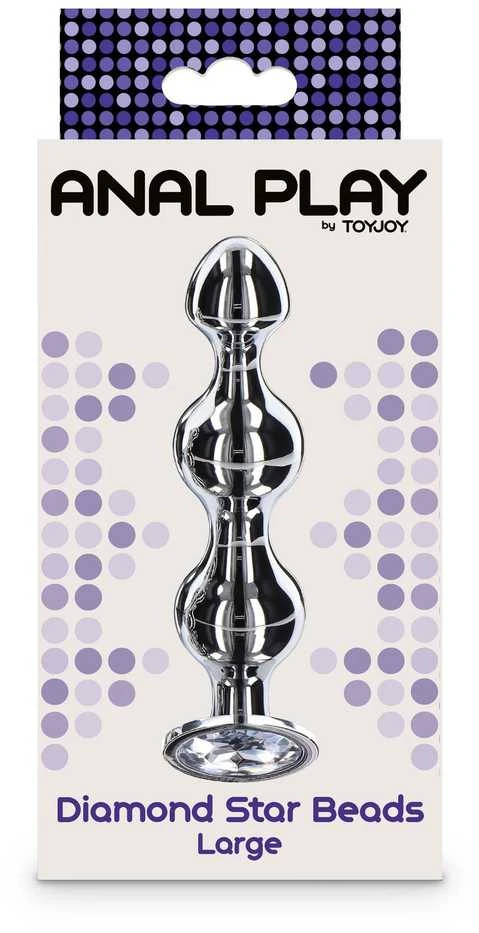 TOYJOY Star Deimantiniai žvaigždės karoliukai dideli sidabriniai