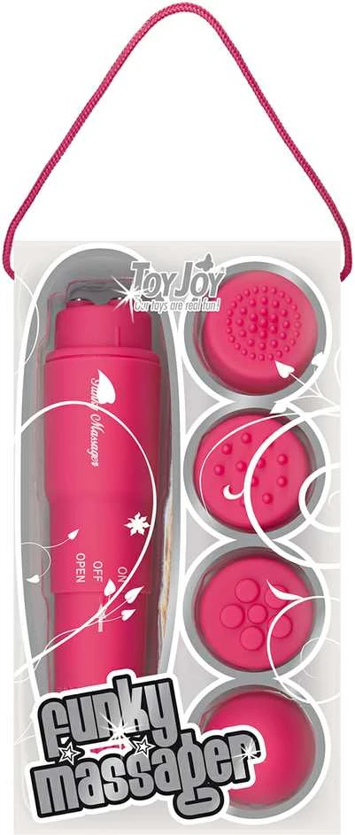 TOYJOY Mažas klitorio masažuoklis mini vibratorius 4 antgaliai