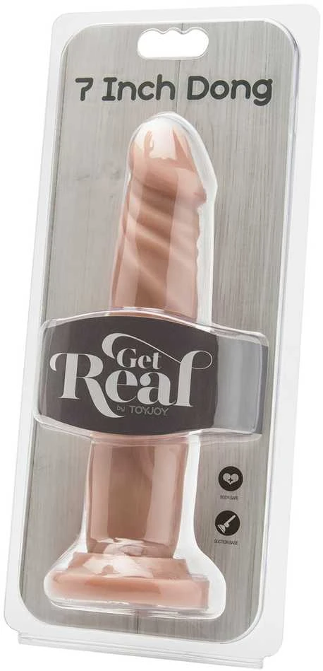 Get Real TOYJOY natūralių venų dildo, stiprus siurbtukas, 18 cm