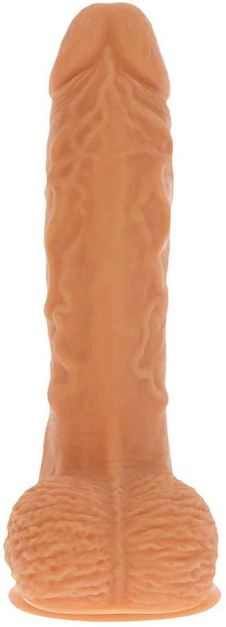 Get Real Aukštyn ir žemyn besisukantis vibruojantis dildo šviesios odos atspalvis