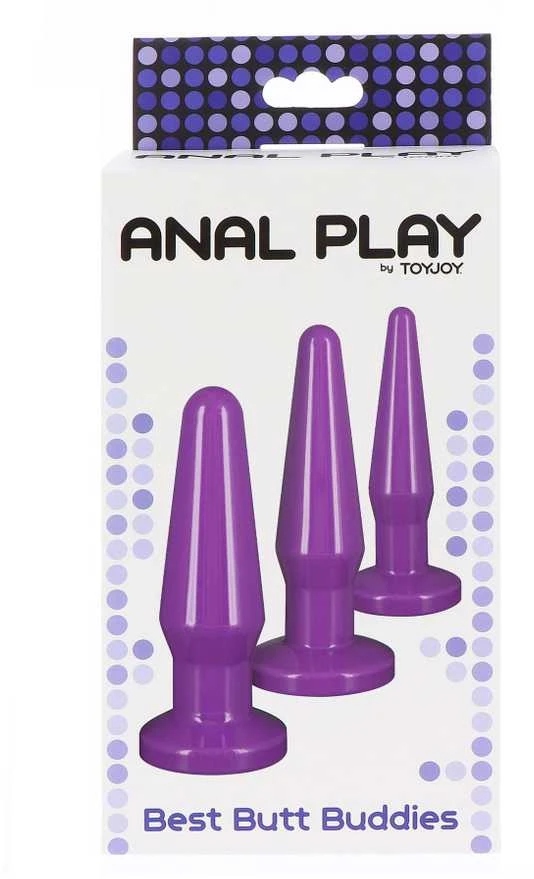 TOYJOY analinių kamščių rinkinys, violetiniai, 3 dydžiai