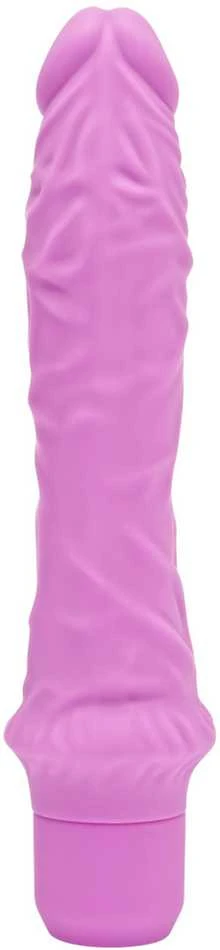 Get Real TOYJOY Silicone plonas vibratorius, įspūdingas penis, 7 režimai