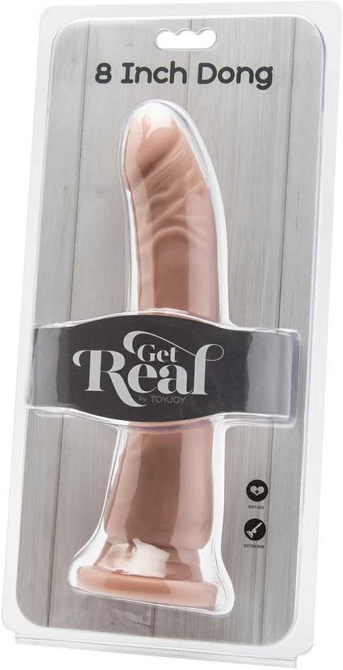 Get Real TOYJOY plonas, grakštus dildo su venomis, natūralus penis 20 cm