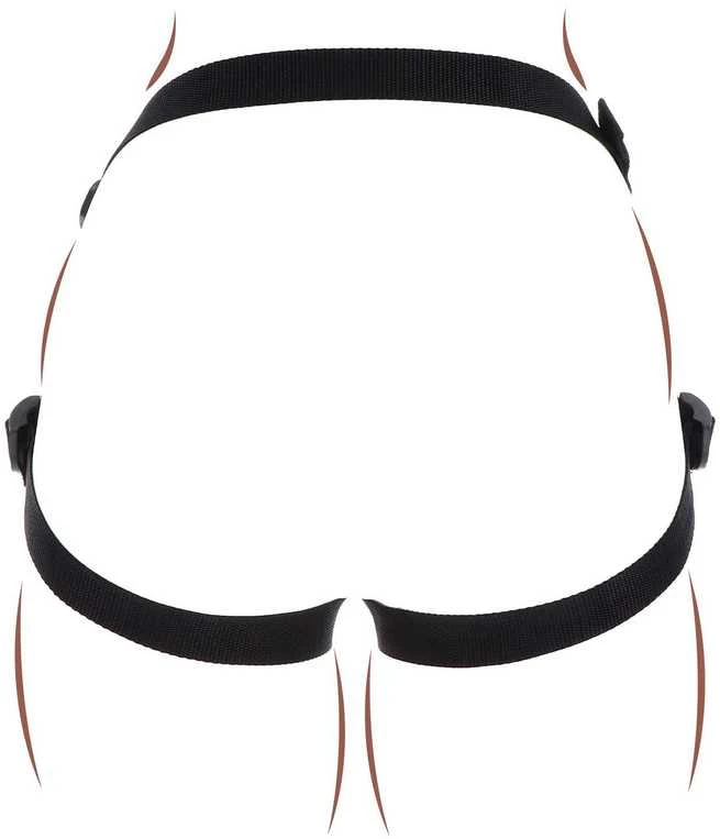 Get Real TOYJOY Strap-On Pleasure diržai Juodas