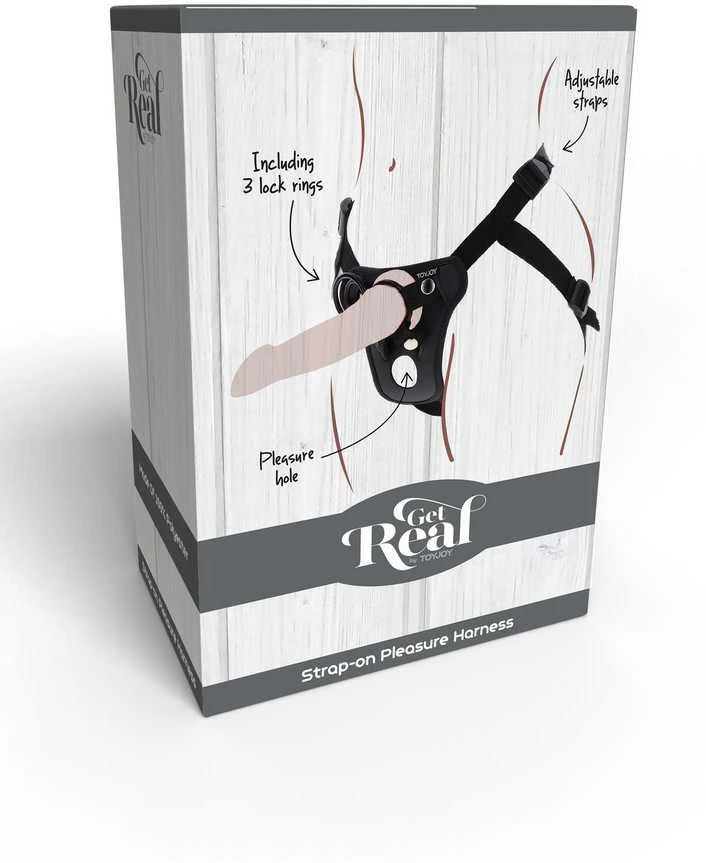 Get Real TOYJOY Strap-On Pleasure diržai Juodas
