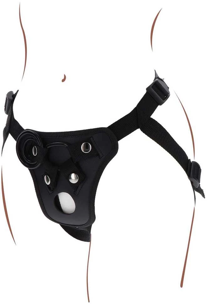 Get Real TOYJOY Strap-On Pleasure diržai Juodas