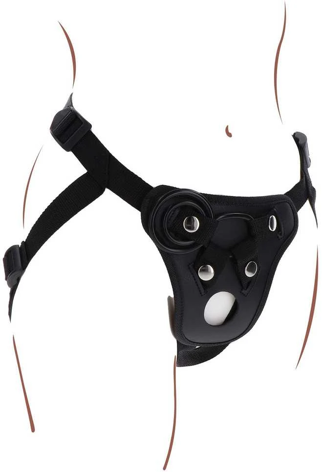 Get Real TOYJOY Strap-On Pleasure diržai Juodas
