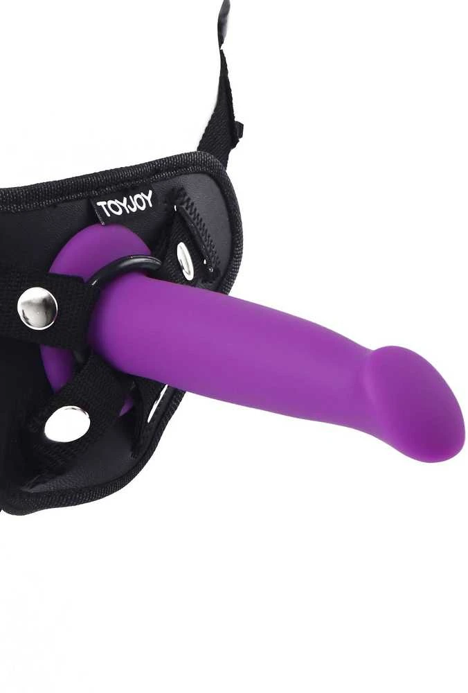Get Real TOYJOY Siauras dildo su siurbtuku prisegamam dirželiui 15cm