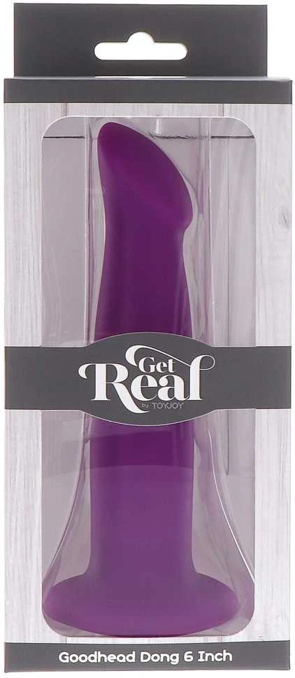 Get Real TOYJOY Siauras dildo su siurbtuku prisegamam dirželiui 15cm