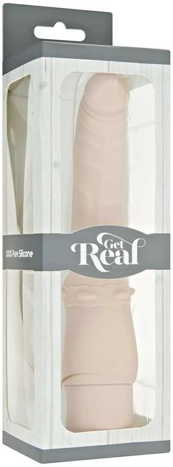 Get Real TOYJOY Vibrator natūralus penis su siauru antgaliu, 7 režimai