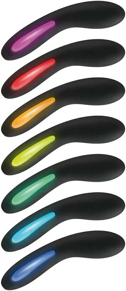 TOYJOY Lenktas vibratorius, g taško masažuoklis, USB LED, 17cm