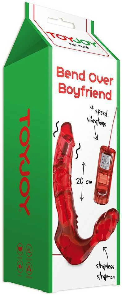 TOYJOY Gelinis dildo su vibracija dvigubam įsiskverbimui