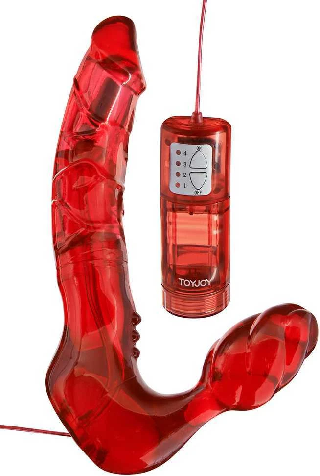 TOYJOY Gelinis dildo su vibracija dvigubam įsiskverbimui