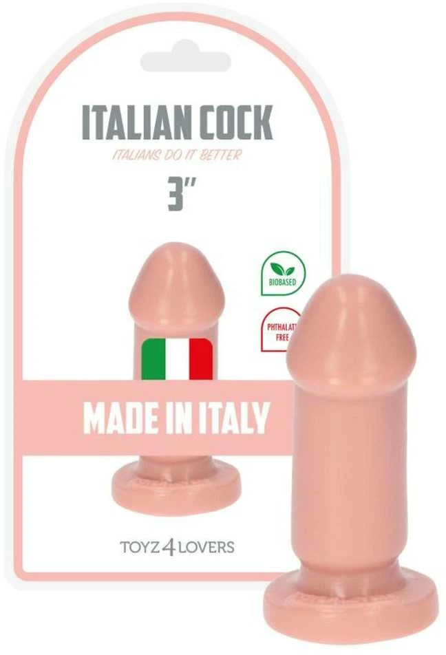 Toyz4Lovers Mėsos spalvos guminis dildo, lygus su siurbtuku, 8 cm