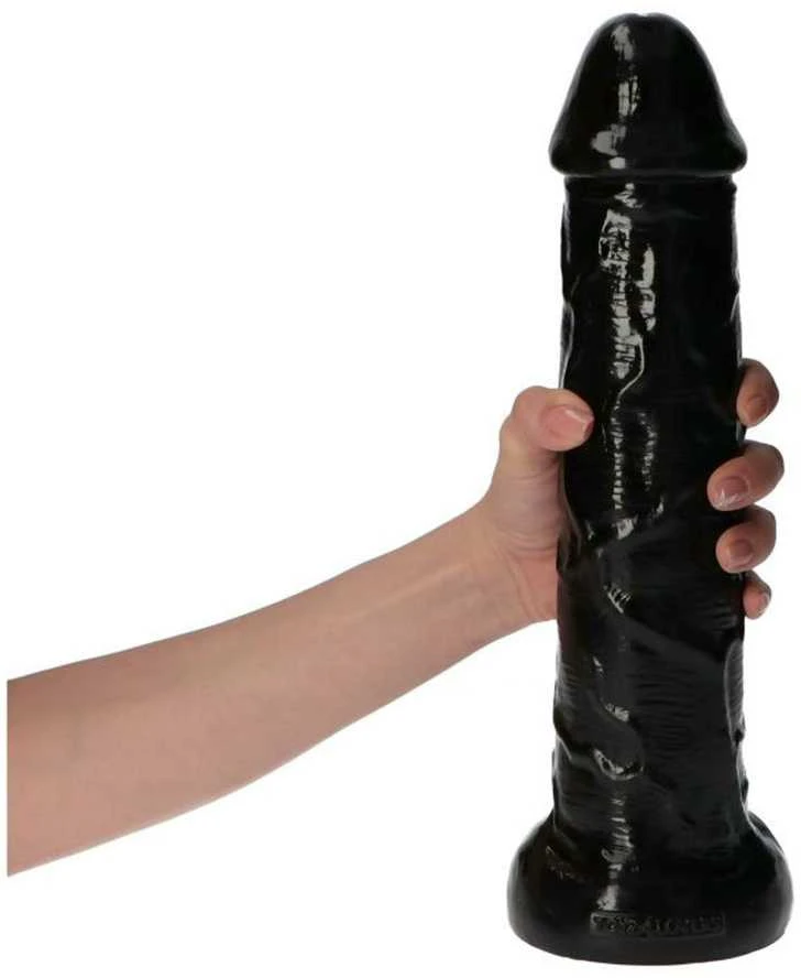 Toyz4Lovers Juoda storas tikroviškas dildo su venomis 28,5 cm