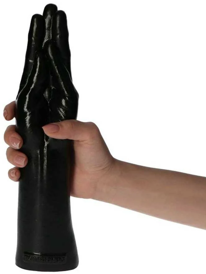 Juodas rankos formos dildo delne