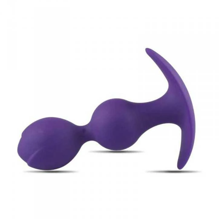 Violetinis silikoninis analinis kaištis su T formos pagrindu