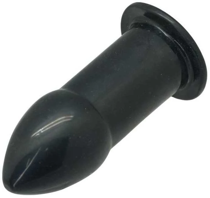 Juodas silikoninis analinis kištukas - 11 cm