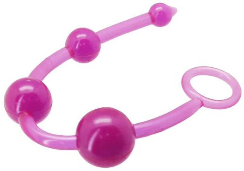 Violetiniai analiniai karoliukai su kilpa