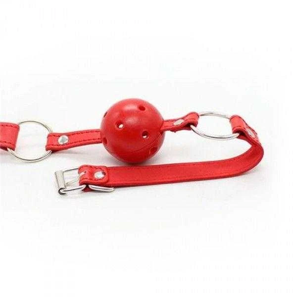 Toyz4Lovers Knebel-kvėpuojantis kamuoliukas (rosso)