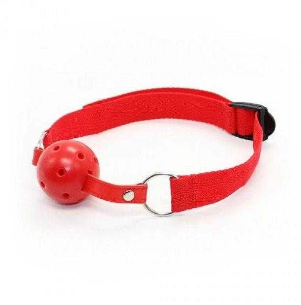 Toyz4Lovers „Knebel-Easy“ kvėpuojantis rutulinis kamštelis (rosso)