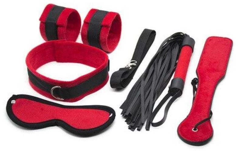 Toyz4Lovers Pejcz-Bondage Kit Raudona