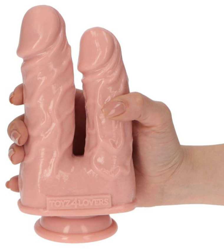 Toyz4Lovers Dvigubas dildo makšties ir išangės stimuliacijai