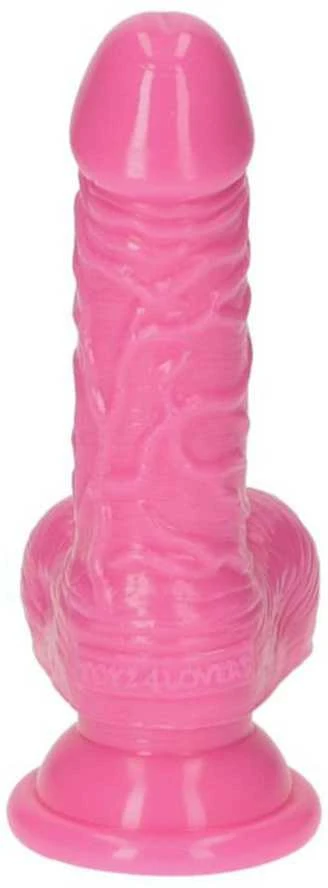 Toyz4Lovers Rožinė żylaste dildo gumowe su przyssawką 10,5 cm